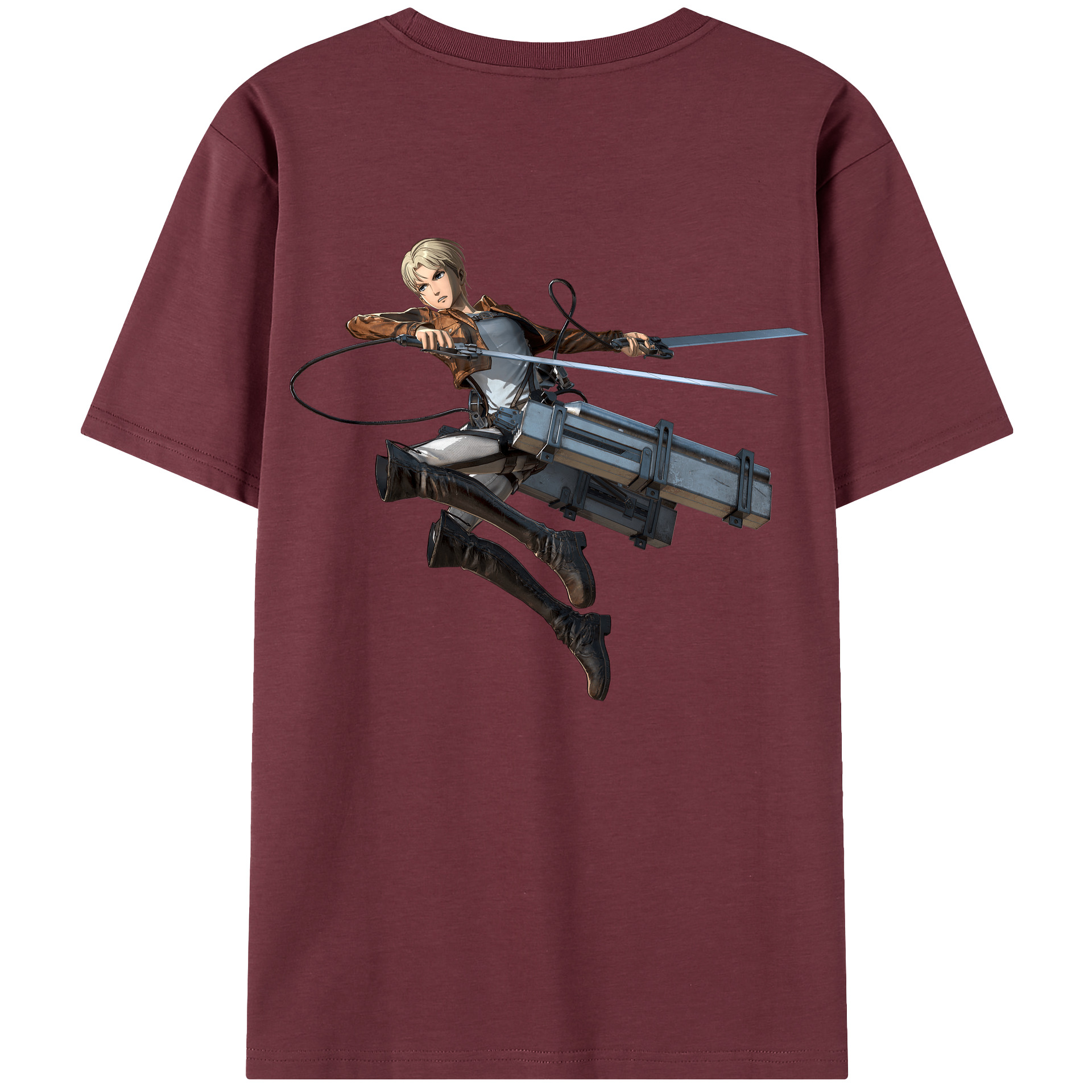 （画像用） 進撃の巨人 Attack on Titan 綿100％半袖Tシャツ（背面プリント）